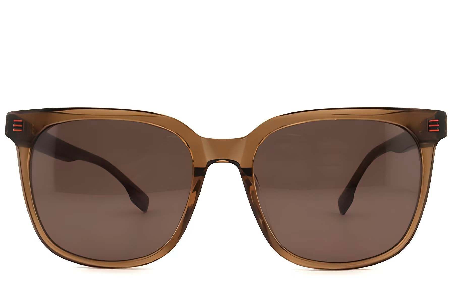 Gafas de sol ovaladas de acetato marrón #BS2012-1183