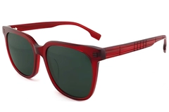 Gafas de sol ovaladas de acetato rojo #BS2012-1184