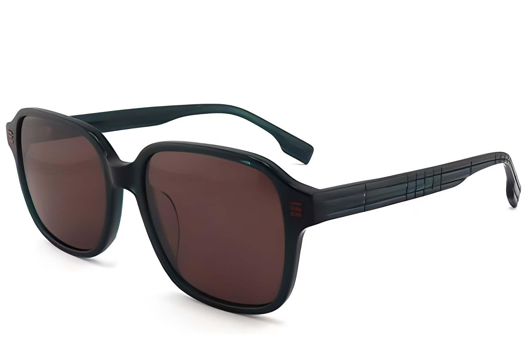 Gafas de sol rectangulares de acetato verde #BS2012-1190