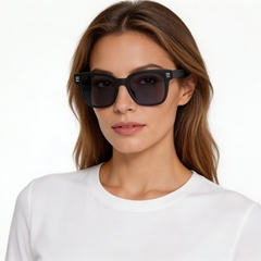 Gafas de sol rectangulares de acetato gris #BS2012-1197