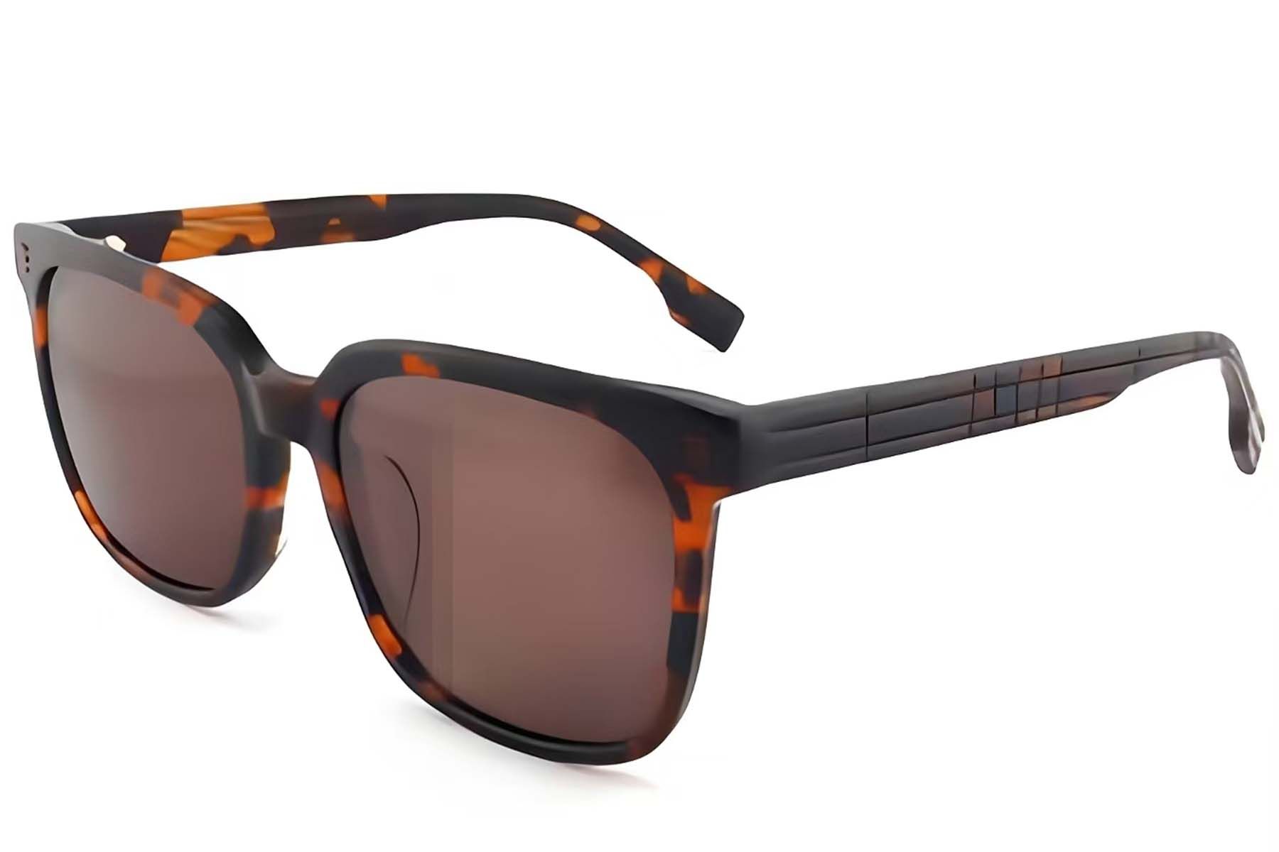 Gafas de sol rectangulares de acetato con efecto carey #BS2012-1199