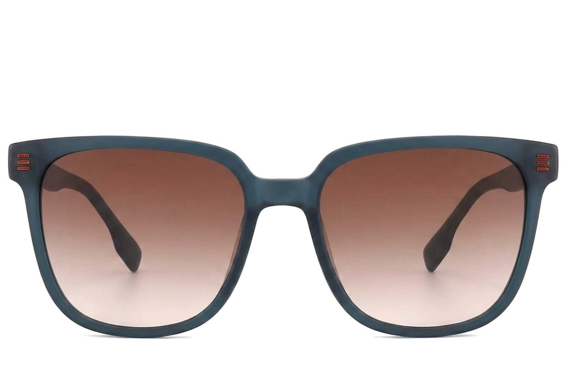 Rechteckige grüne Acetat-Sonnenbrille #BS2012-1202