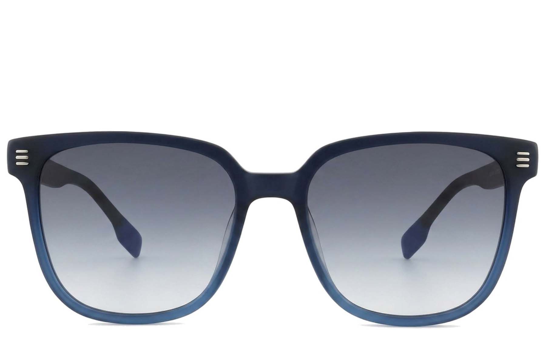 Gafas de sol rectangulares de acetato azul #BS2012-1205