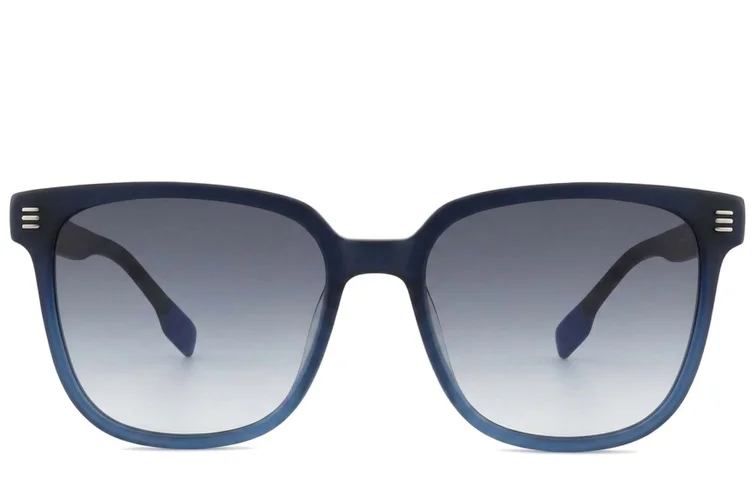 Gafas de sol rectangulares de acetato azul #BS2012-1205