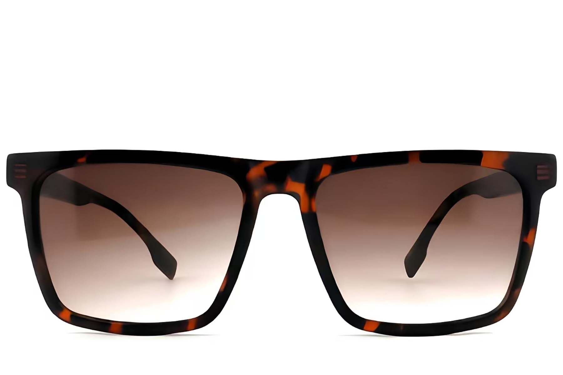 Lunettes de soleil rectangulaires en acétate écaille de tortue #BS2012-1209