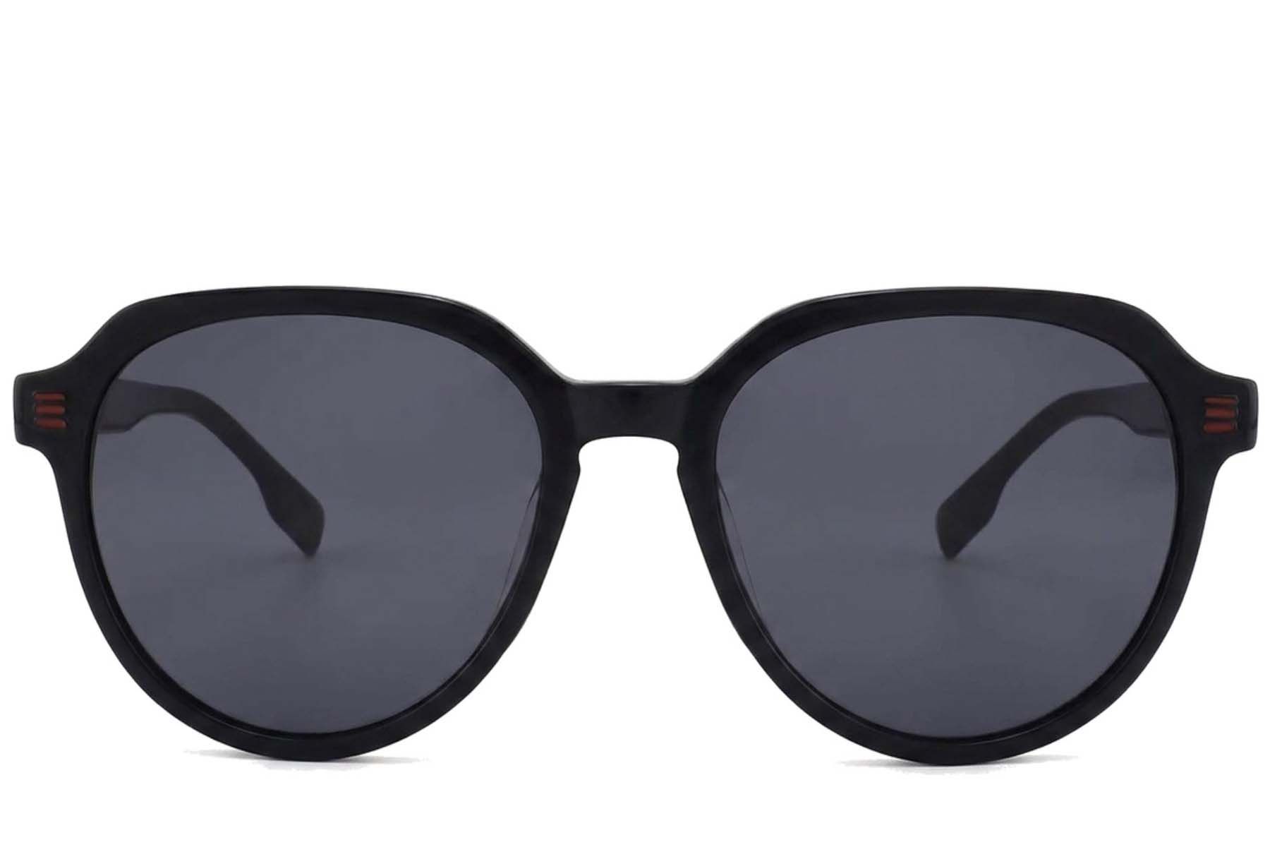 Oval Black Acetate Sunglasses #BS2012-1211