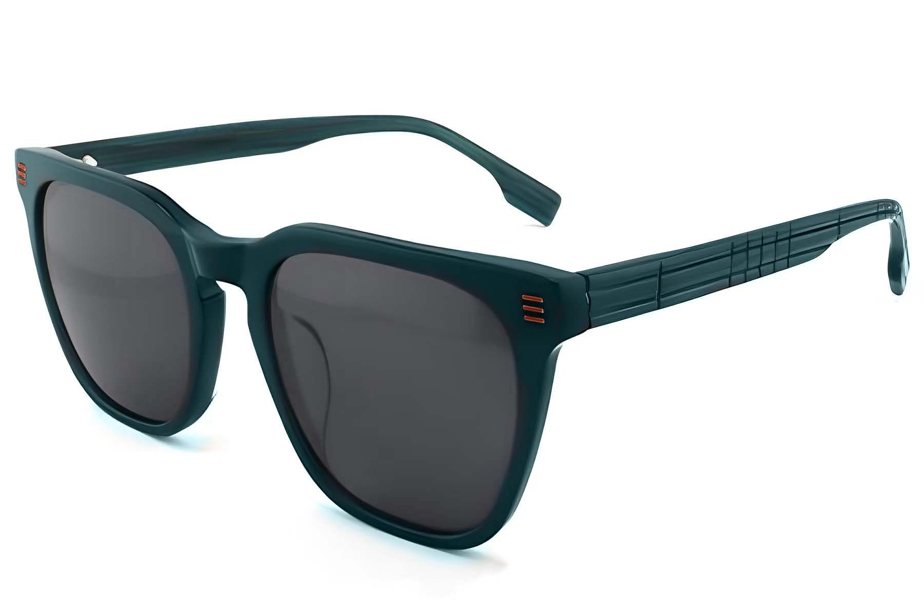 Rectangular Green Acetate Sunglasses #BS2012-1217