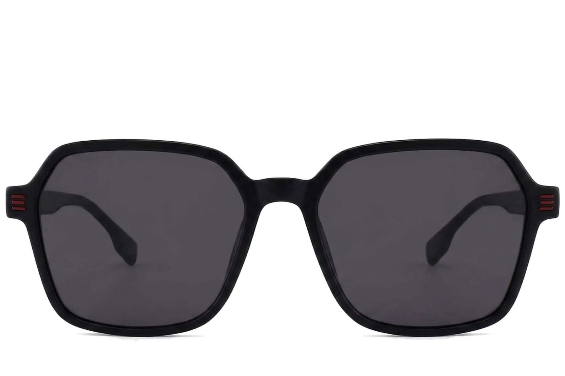 Geometric Black Acetate Sunglasses #BS2012-1221