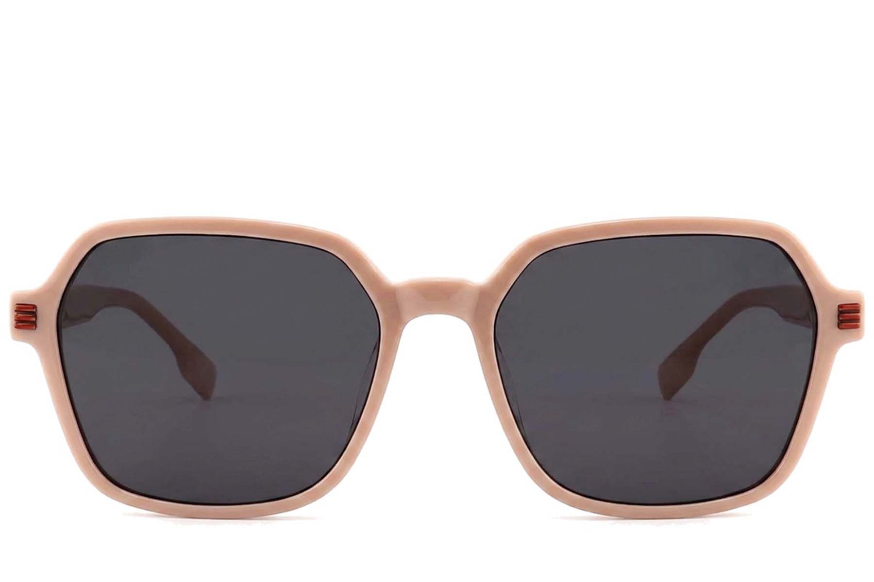 Geometric Cream Acetate Sunglasses #BS2012-1222
