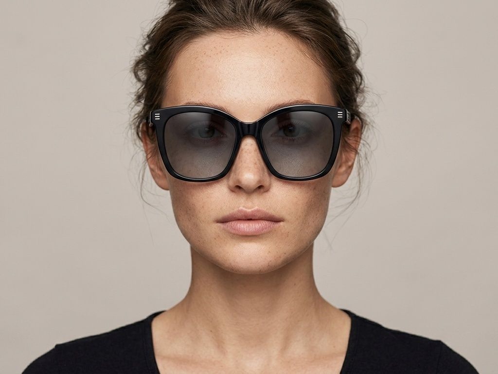 Occhiali da sole Butterfly in acetato nero #BS2012-1226