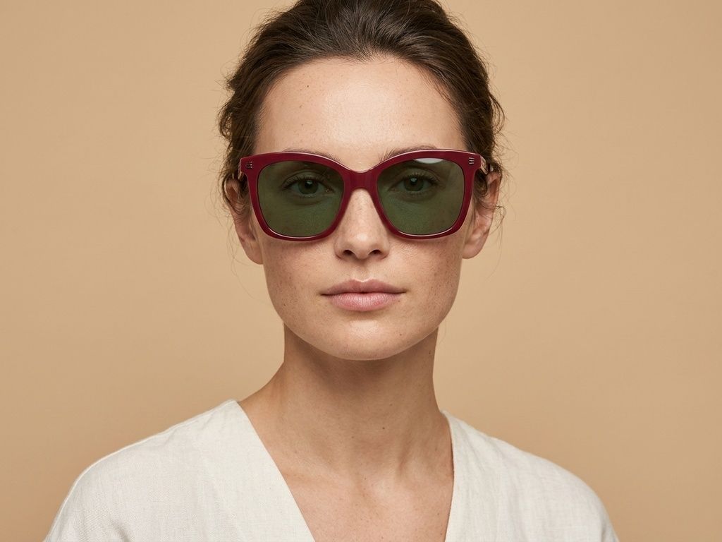 Butterfly Red Acetate Sunglasses #BS2012-1227