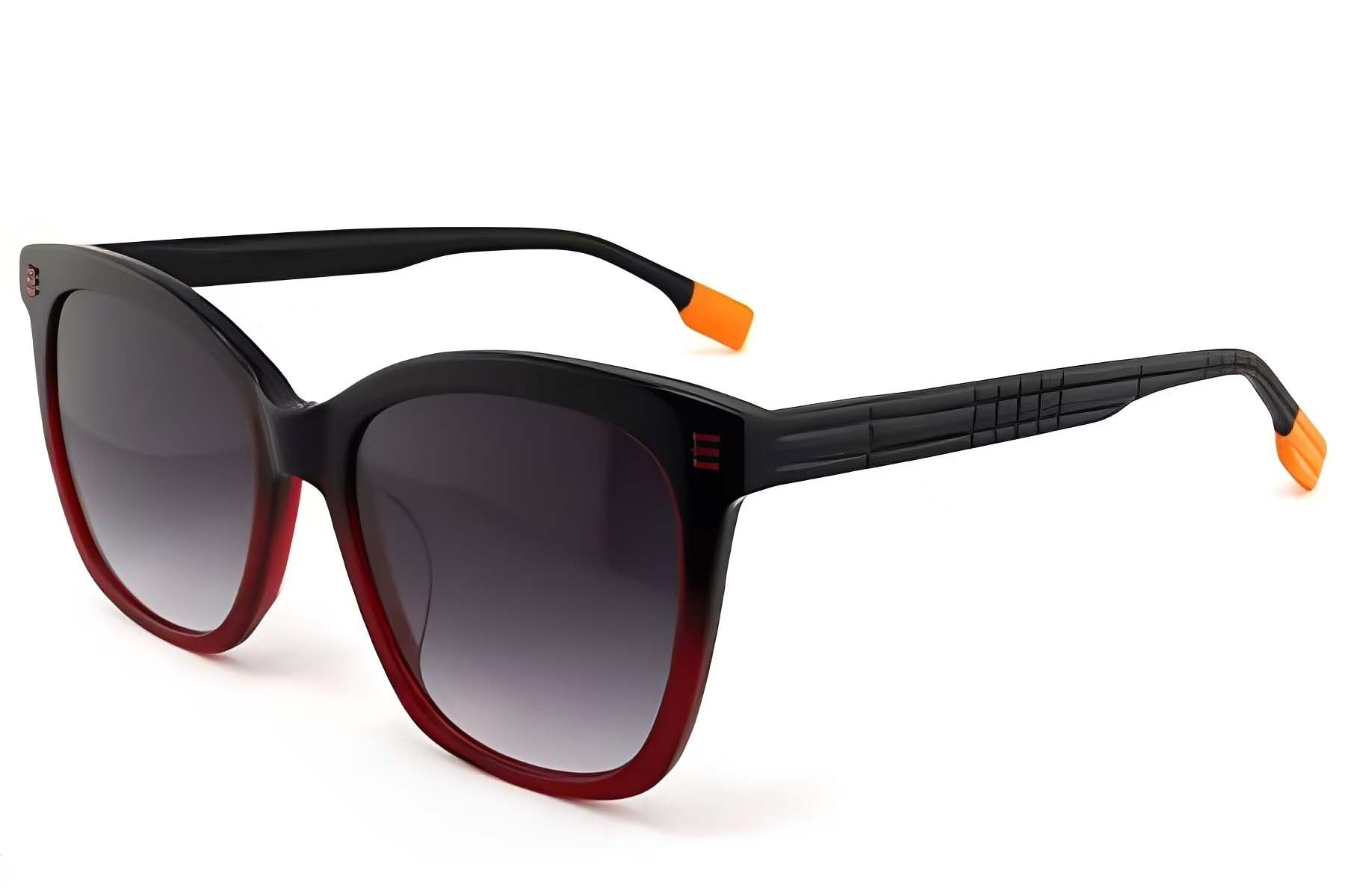 Occhiali da sole a farfalla in acetato rosso #BS2012-1229