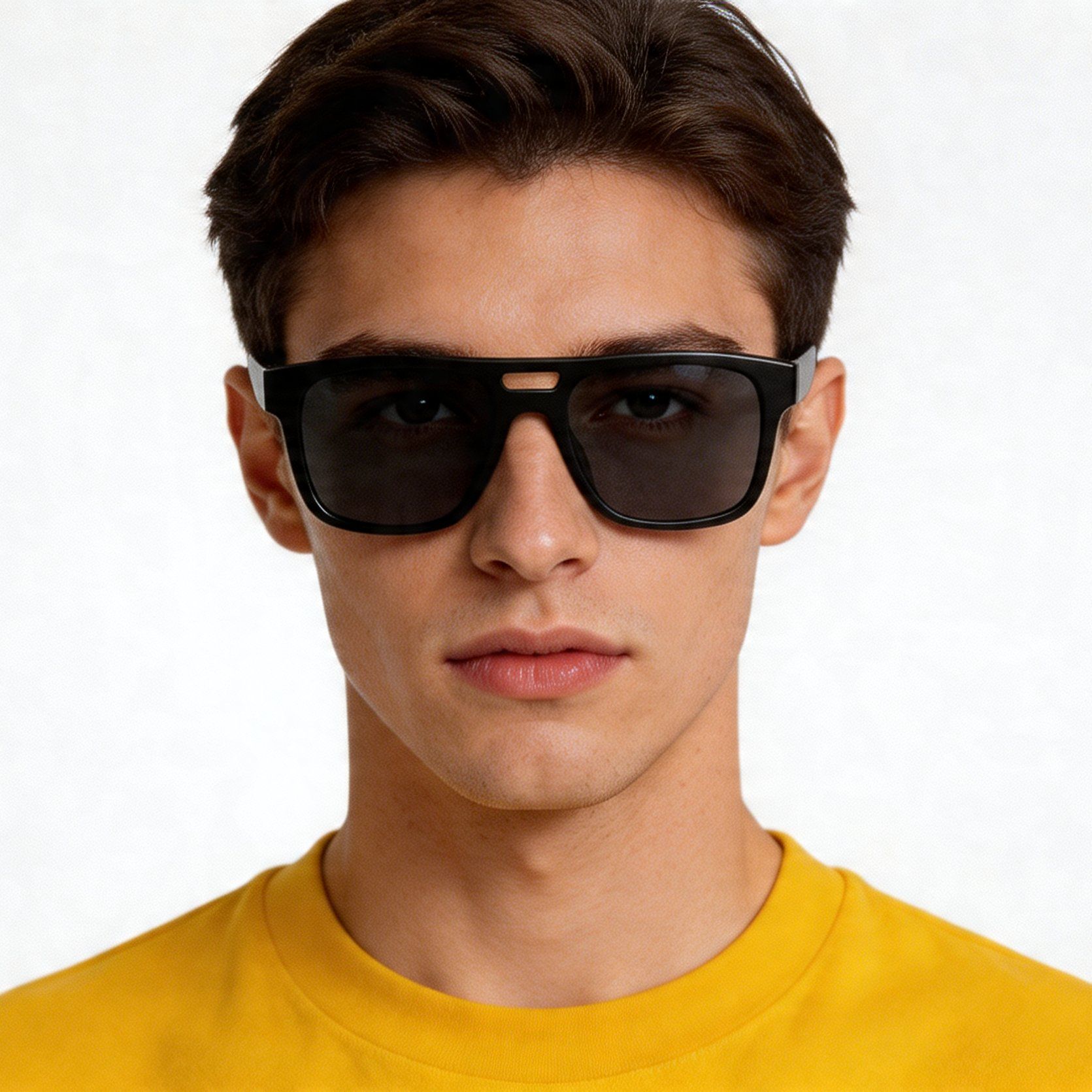 Aviator Black Acetate Sunglasses #BS2012-1231