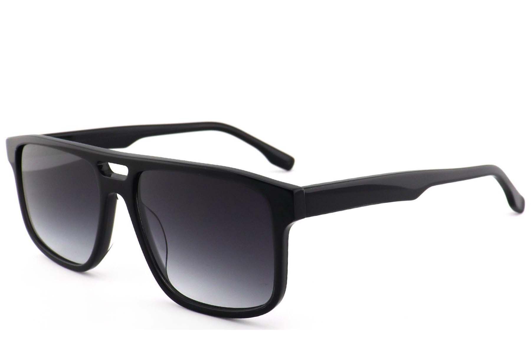 Aviator Black Acetate Sunglasses #BS2012-1232