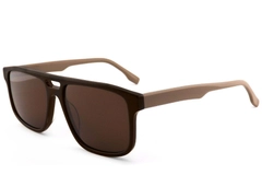 Gafas de sol de aviador de acetato marrón #BS2012-1233