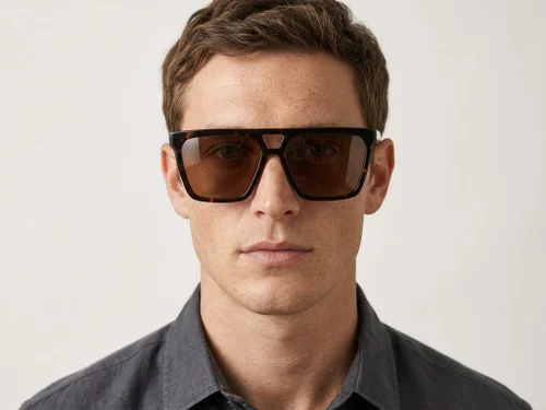 Lunettes de soleil aviateur en acétate écaille de tortue #BS2012-1241
