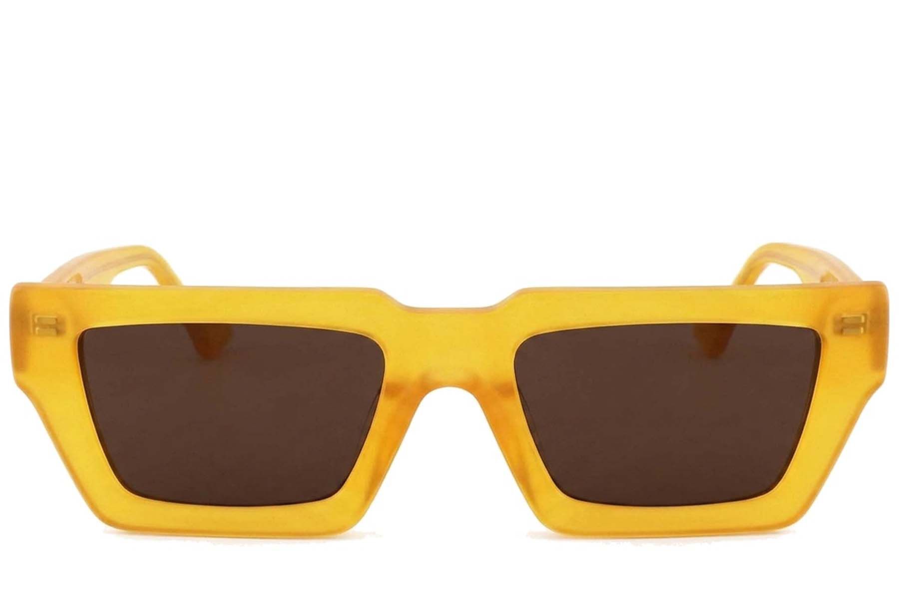 Rectangular Yellow Acetate Sunglasses #BS2012-1244