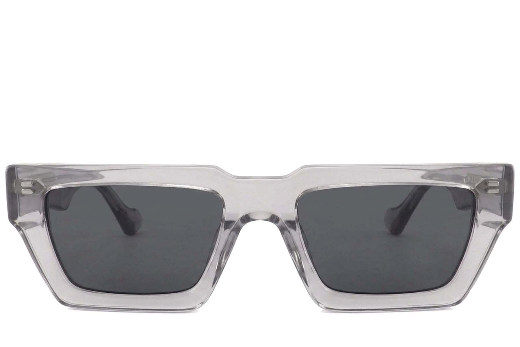 Rectangular Grey Acetate Sunglasses #BS2012-1245