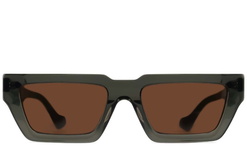 Rectangular Green Acetate Sunglasses #BS2012-1246