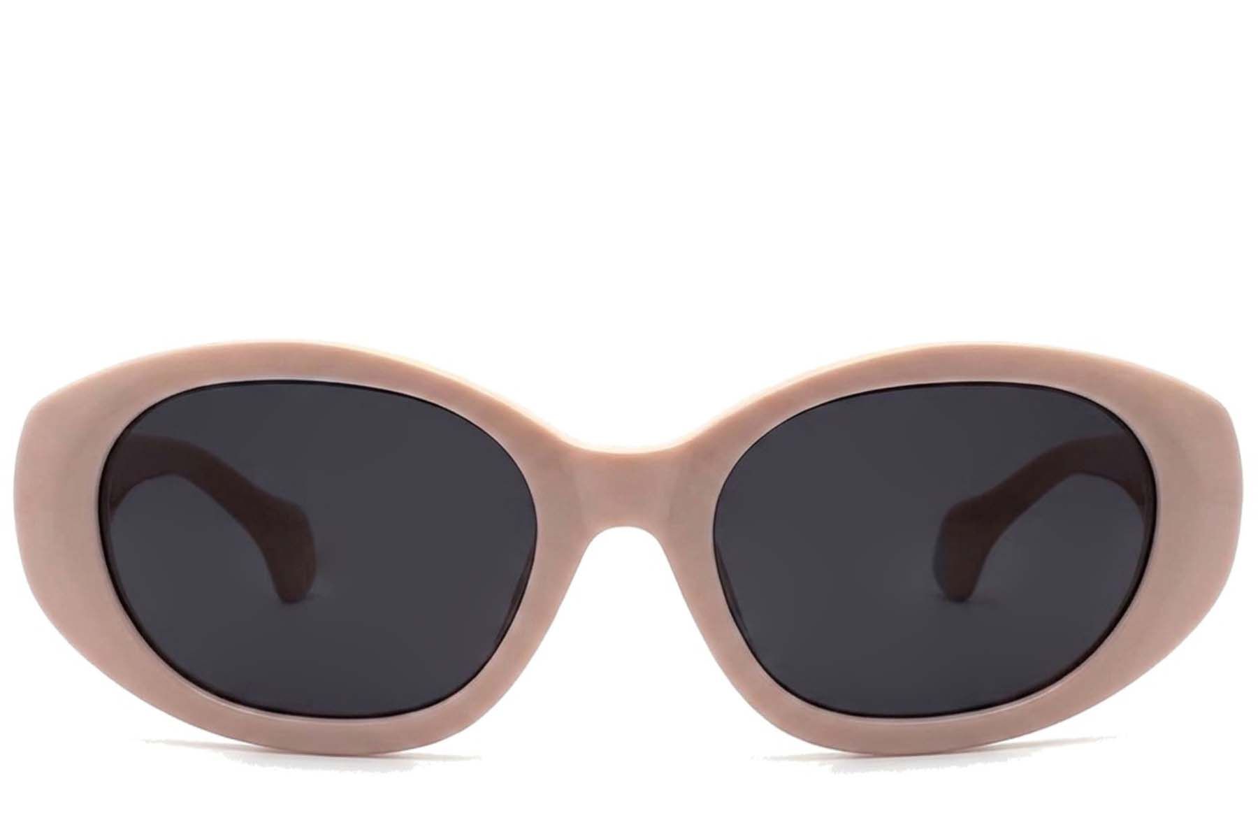 Oval Cream Acetate Sunglasses #BS2012-1248