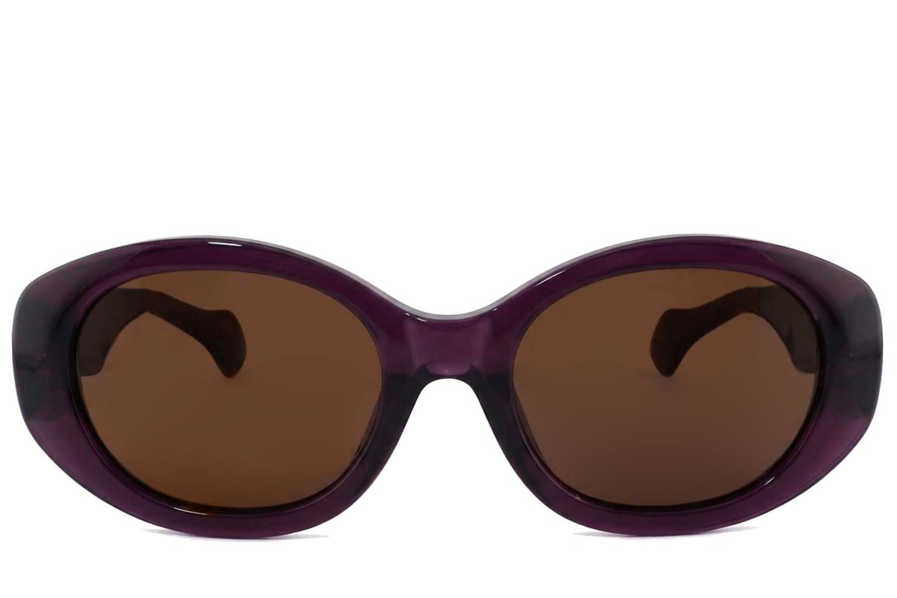 Oval Purple Acetate Sunglasses #BS2012-1252