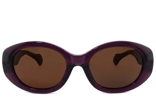 Oval Purple Acetate Sunglasses #BS2012-1252