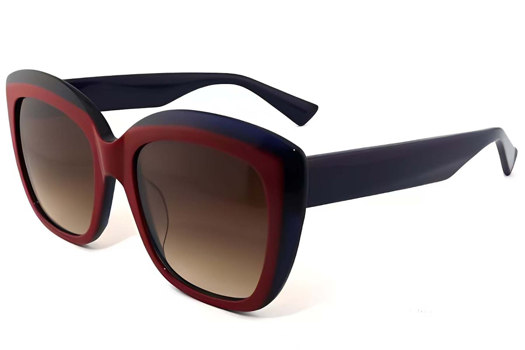 Butterfly Red Acetate Sunglasses #BS2012-1256