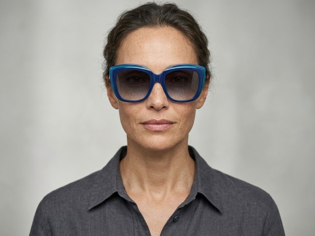 Butterfly Blue Acetate Sunglasses #BS2012-1257