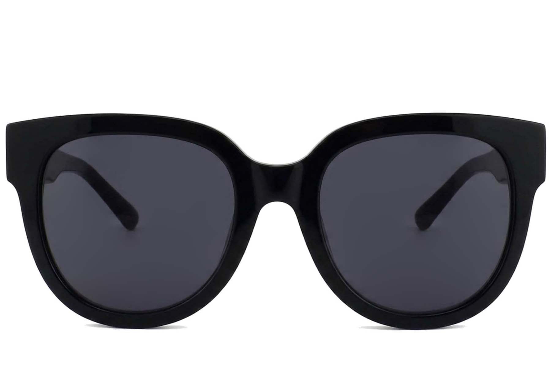 Oval Black Acetate Sunglasses #BS2012-1259
