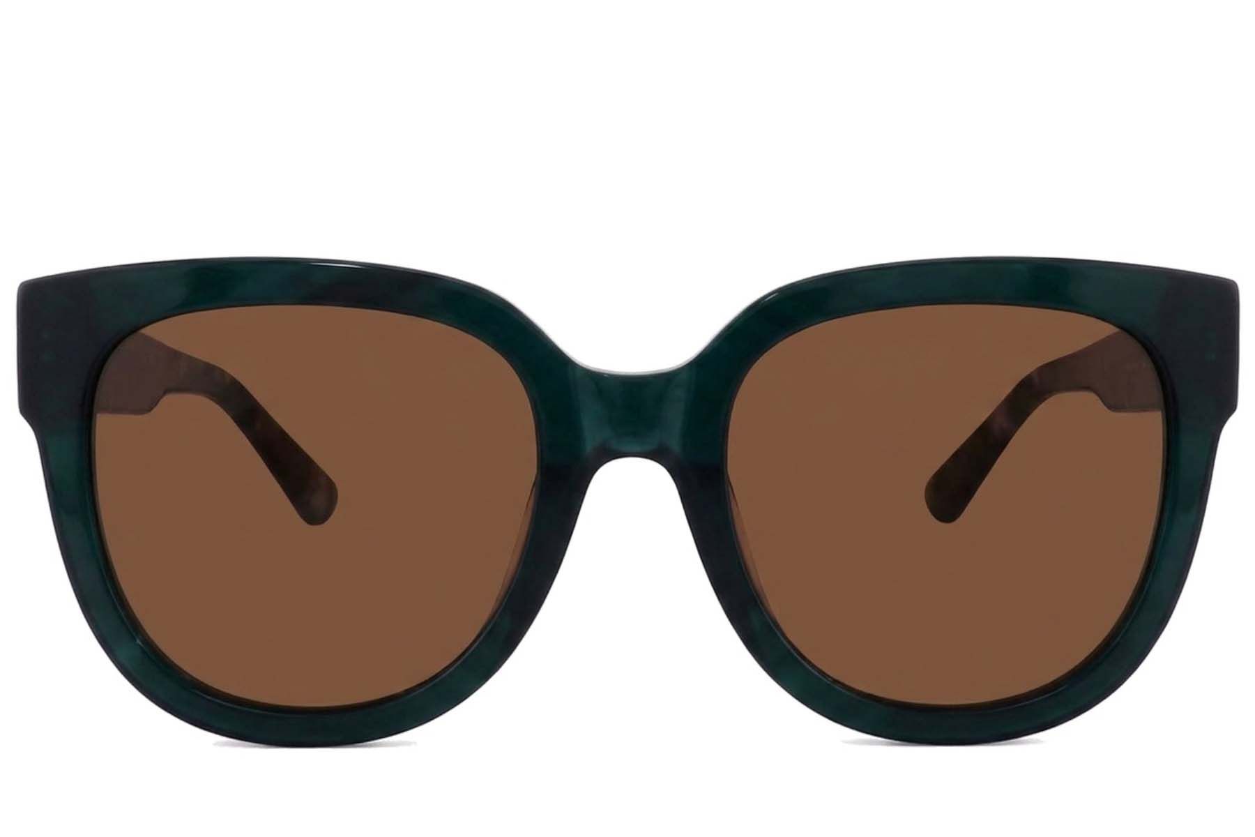 Oval Green Acetate Sunglasses #BS2012-1261