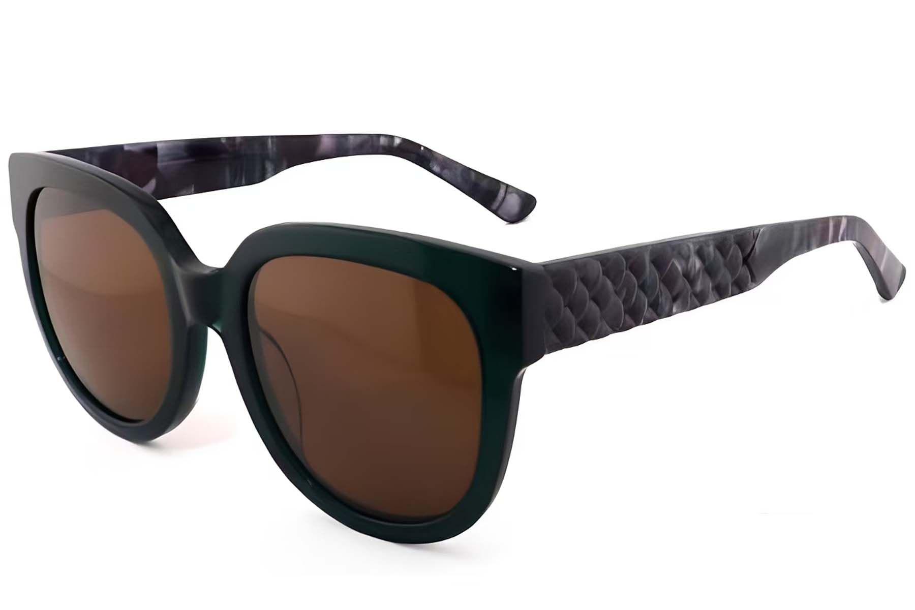 Gafas de sol ovaladas de acetato verde #BS2012-1261