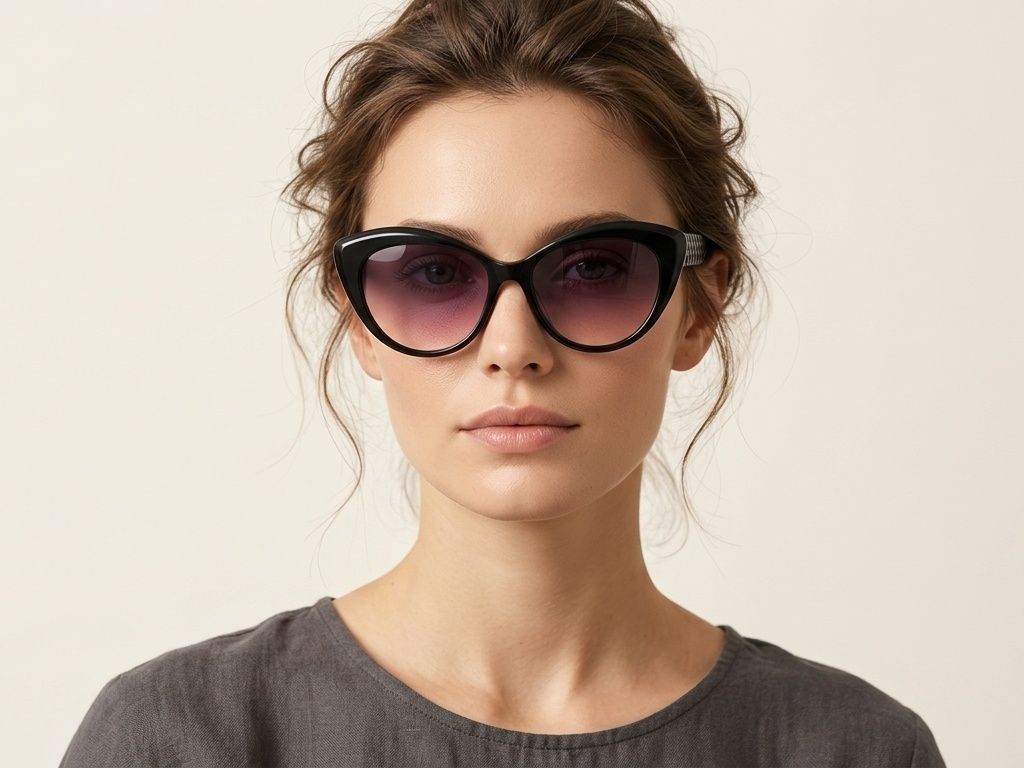 Butterfly Black Acetate Sunglasses #BS2012-1264