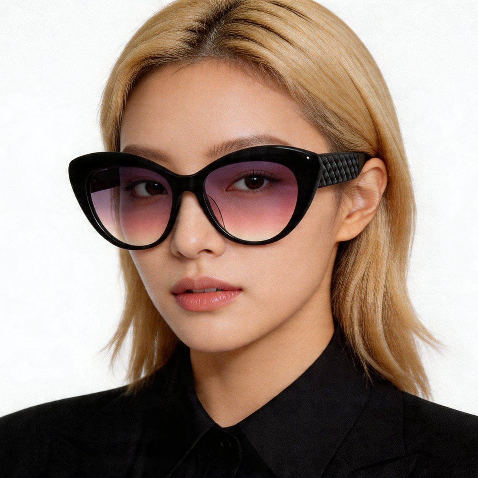 Butterfly Black Acetate Sunglasses #BS2012-1264