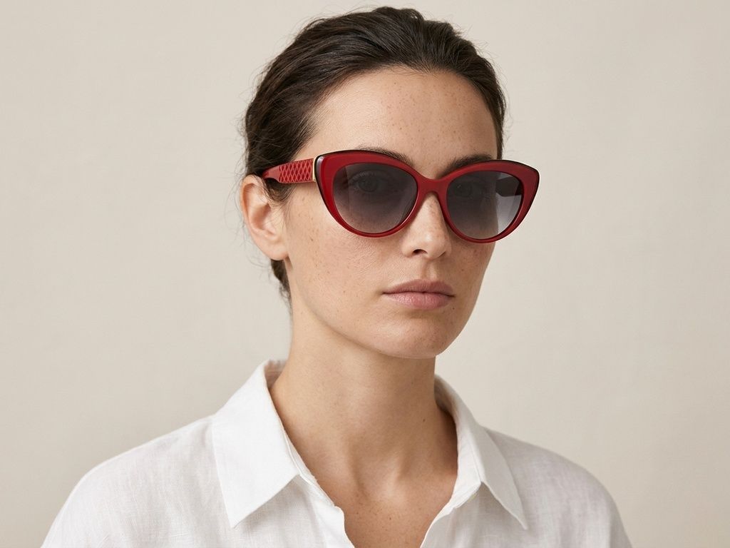 Butterfly Red Acetate Sunglasses #BS2012-1265