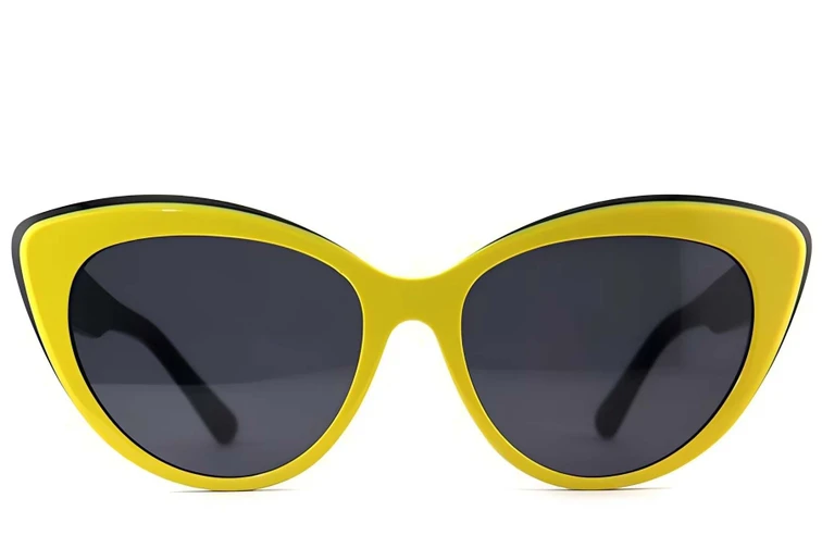 Butterfly Yellow Acetate Sunglasses #BS2012-1267