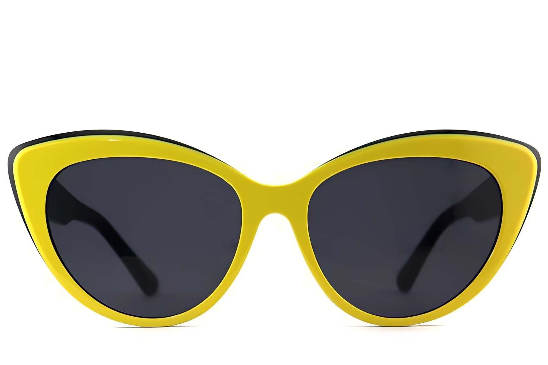Butterfly Yellow Acetate Sunglasses #BS2012-1267