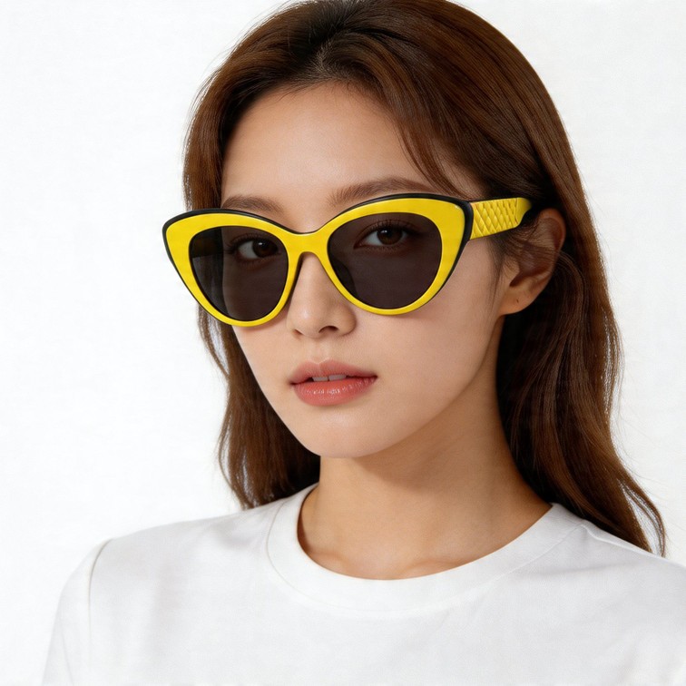 Butterfly Yellow Acetate Sunglasses #BS2012-1267