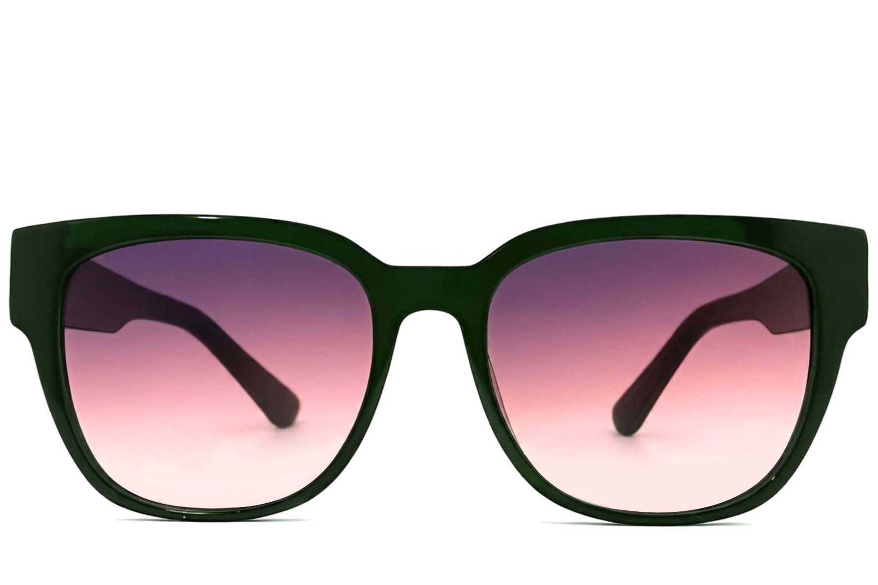 Oval Green Acetate Sunglasses #BS2012-1272