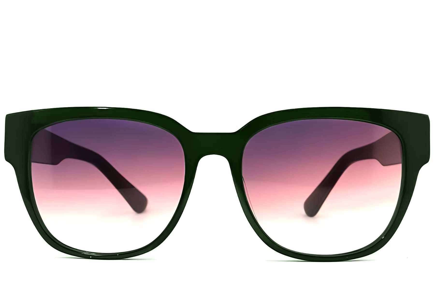 Lunettes de soleil ovales en acétate vert #BS2012-1272