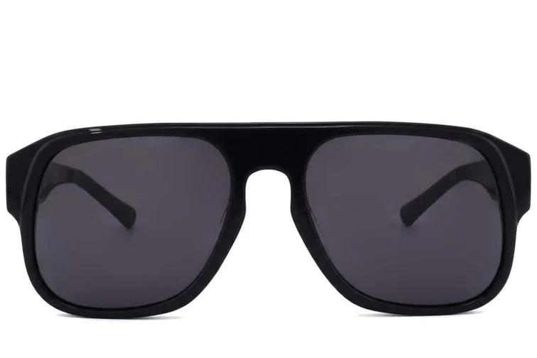 Occhiali da sole modello aviatore in acetato nero #BS2012-1274