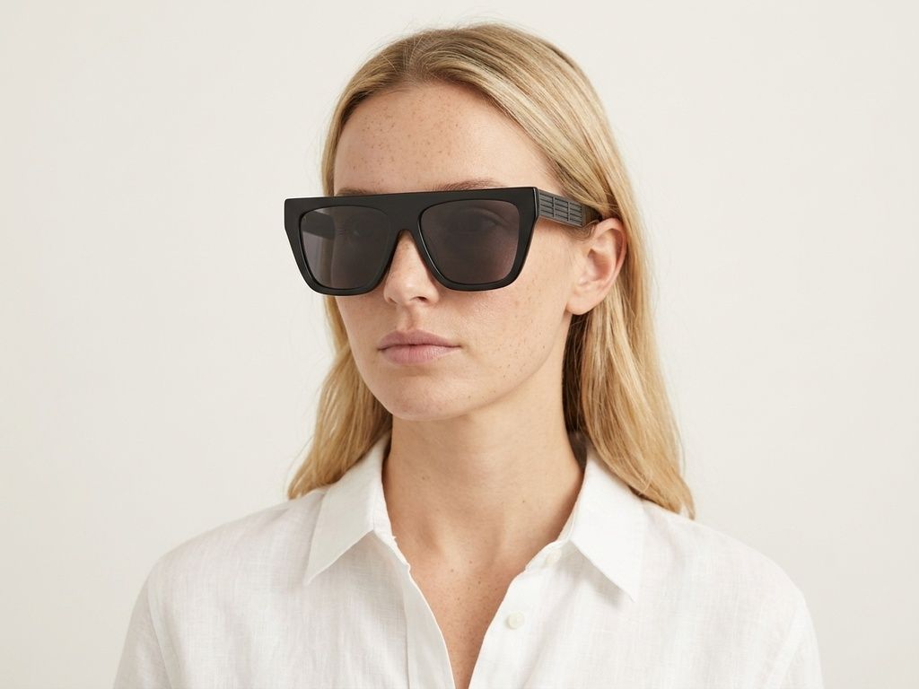 Aviator Black Acetate Sunglasses #BS2012-1279