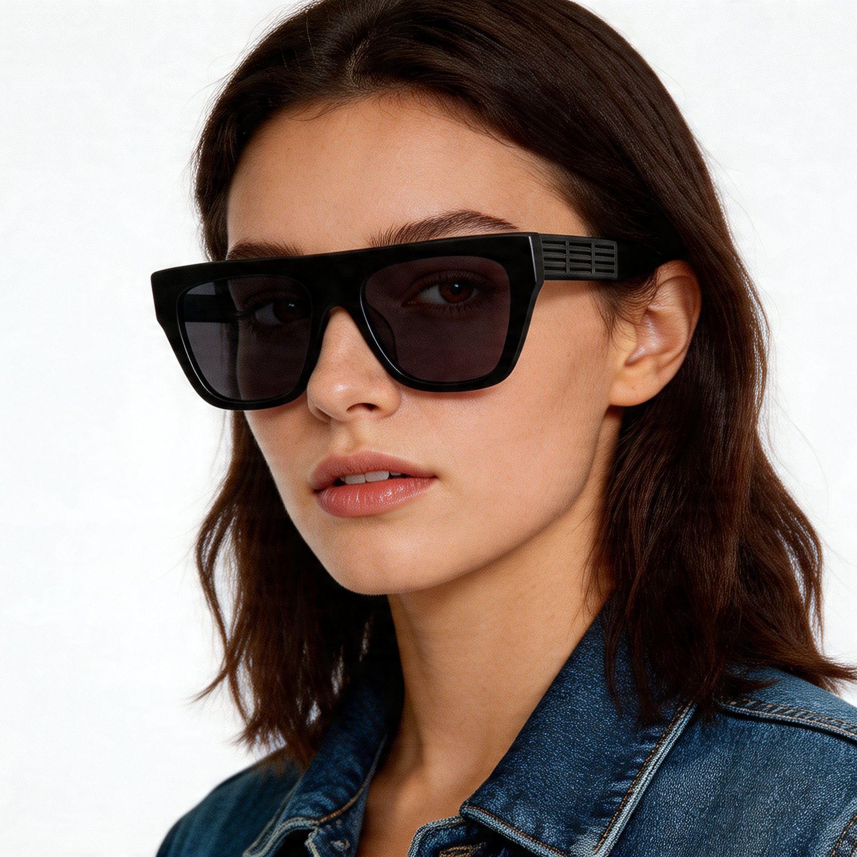 Aviator Black Acetate Sunglasses #BS2012-1279