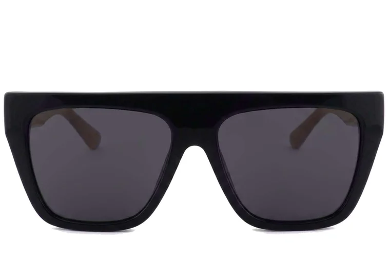 Occhiali da sole modello aviatore in acetato nero #BS2012-1280