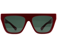 Occhiali da sole modello aviatore in acetato rosso #BS2012-1282