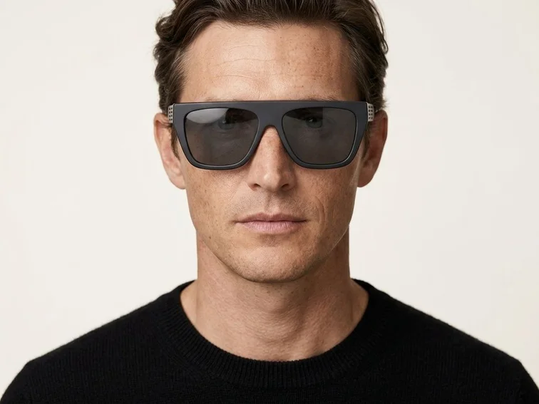 Aviator Grey Acetate Sunglasses #BS2012-1284