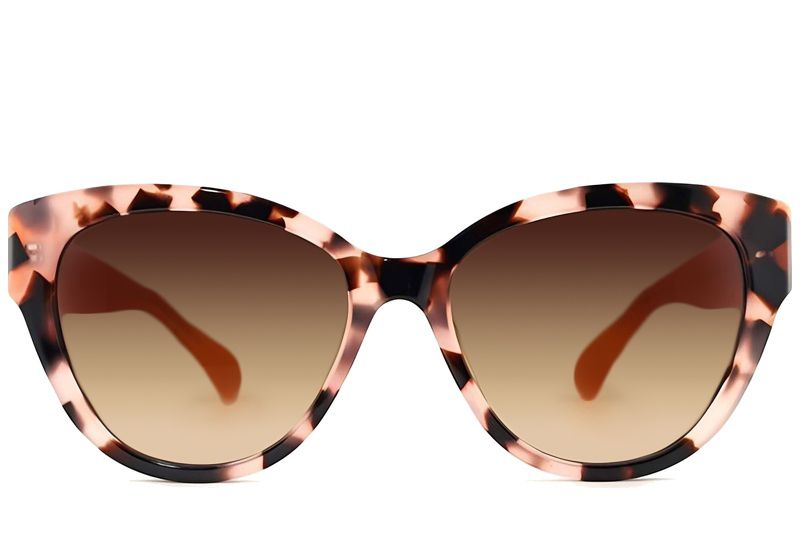 Sonnenbrille aus Acetat mit Schmetterlingsmotiv in Schildpattoptik #BS2012-1294