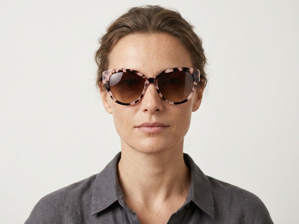 Sonnenbrille aus Acetat mit Schmetterlingsmotiv in Schildpattoptik #BS2012-1294