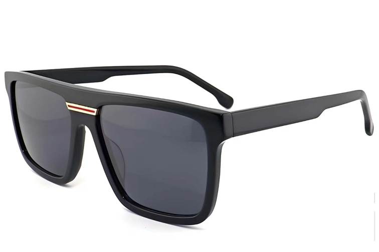 Occhiali da sole modello aviatore in acetato grigio #BS2012-1301