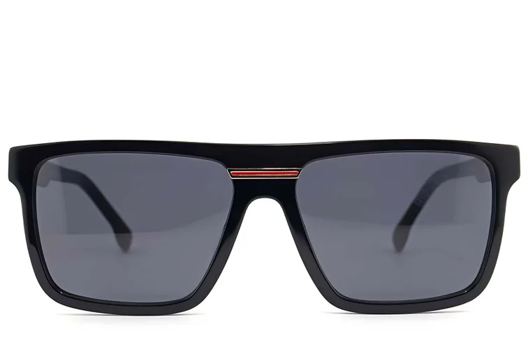 Gafas de sol de aviador de acetato gris #BS2012-1301