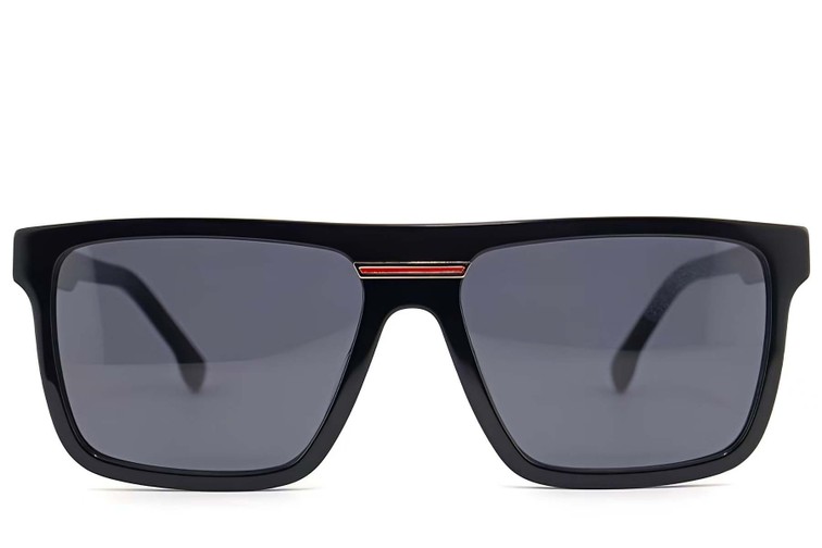 Lunettes de soleil aviateur en acétate gris #BS2012-1301